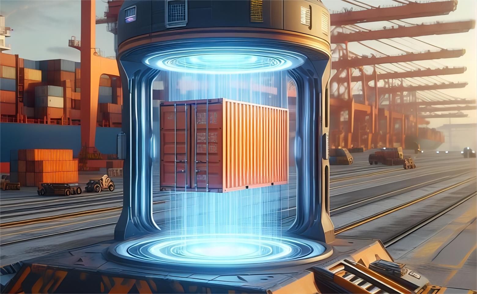 Delivery truck arriving at a warehouse in Europe