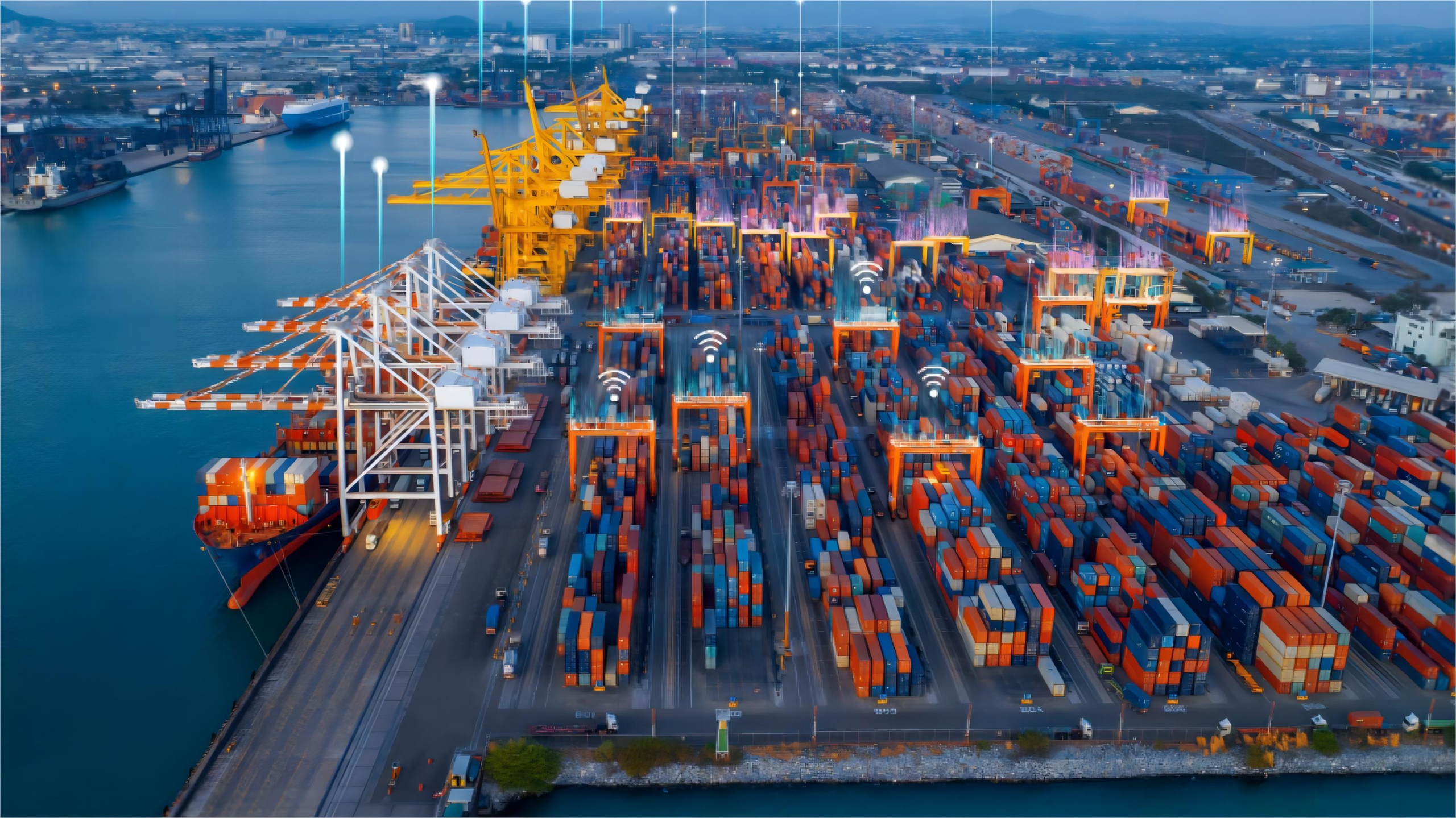 Global logistics network showing air and sea freight routes from China
