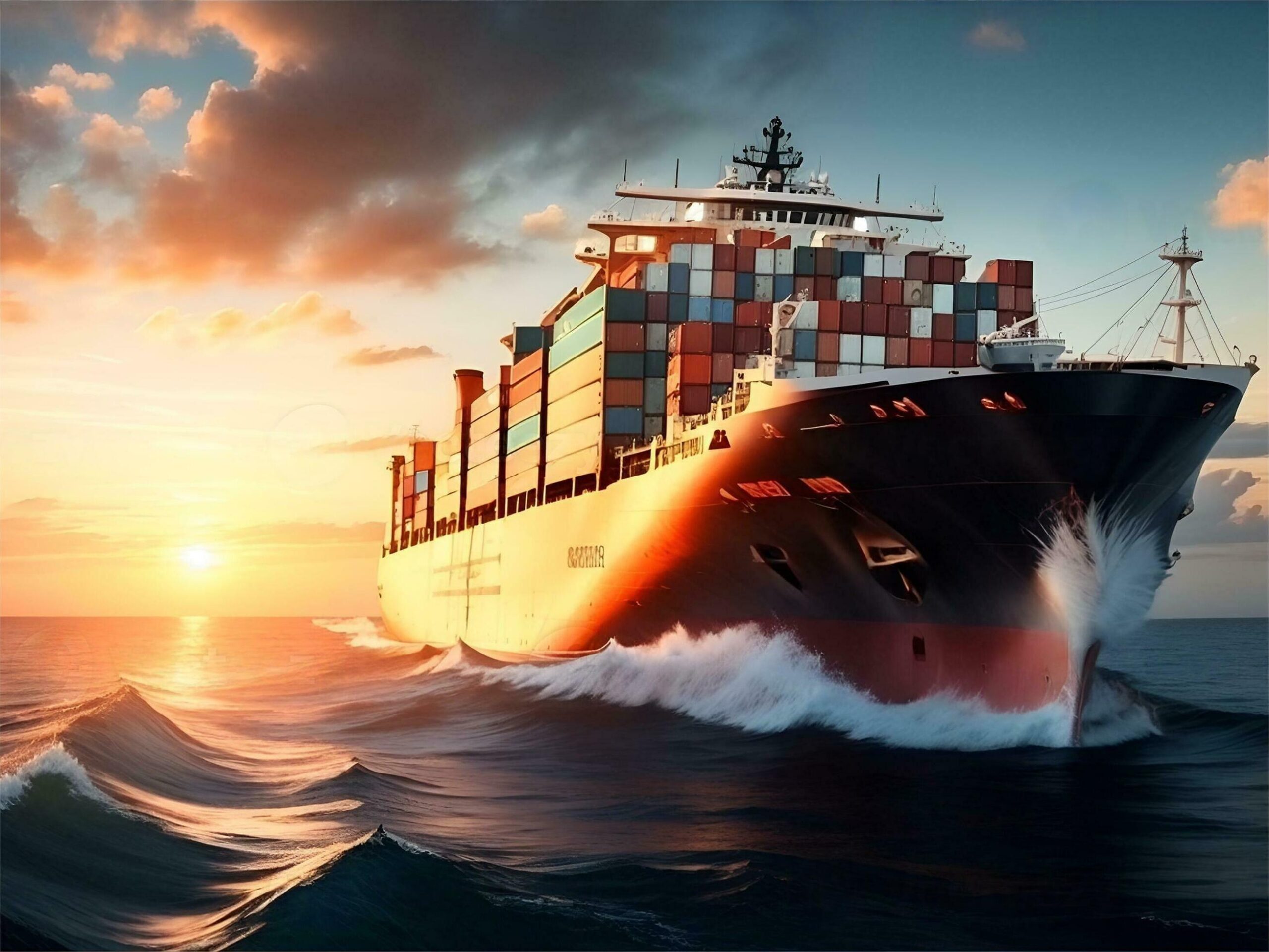 Global logistics network showing shipping routes from China