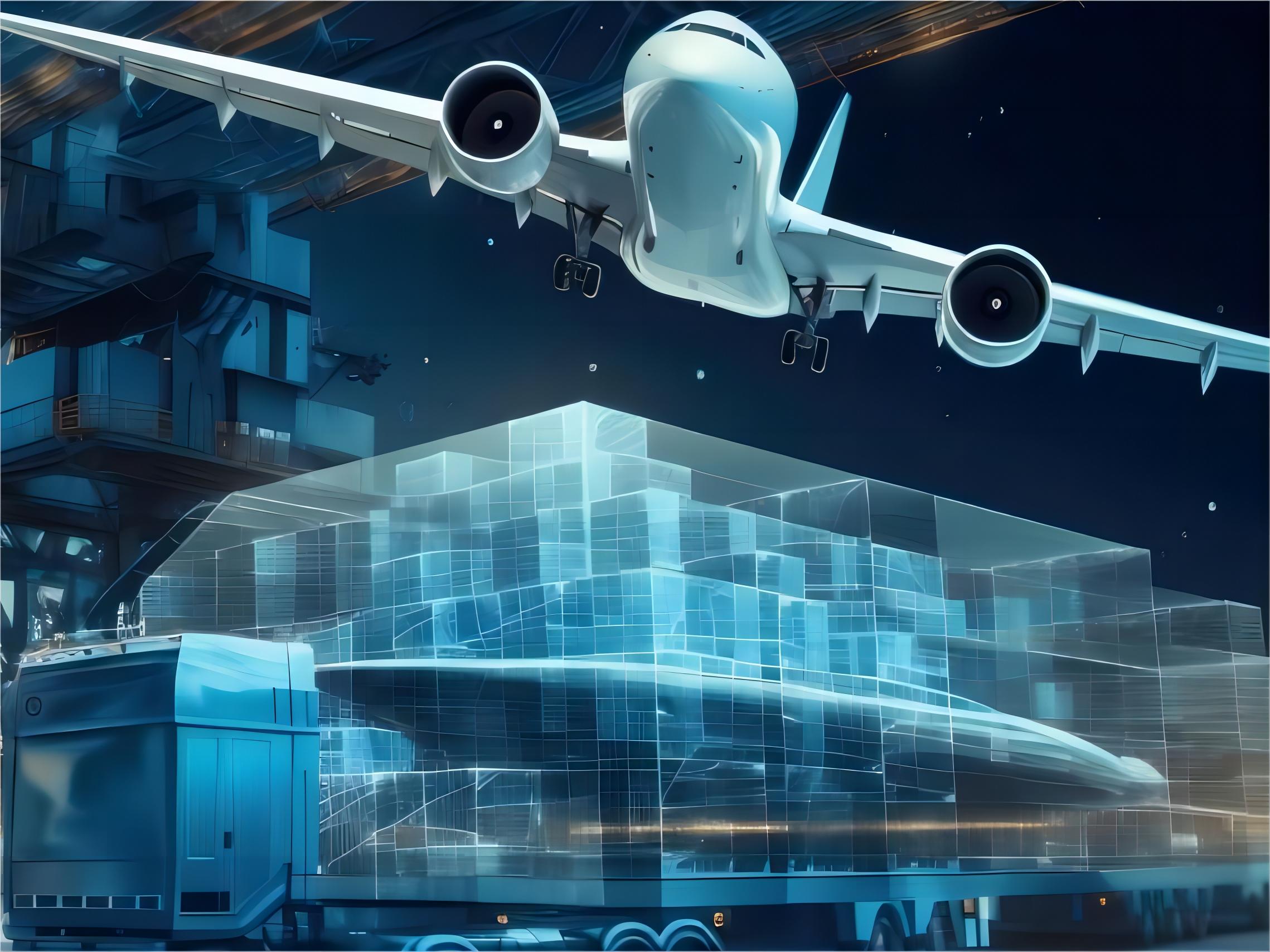 Global logistics map showing door to door freight routes from China to USA and Europe