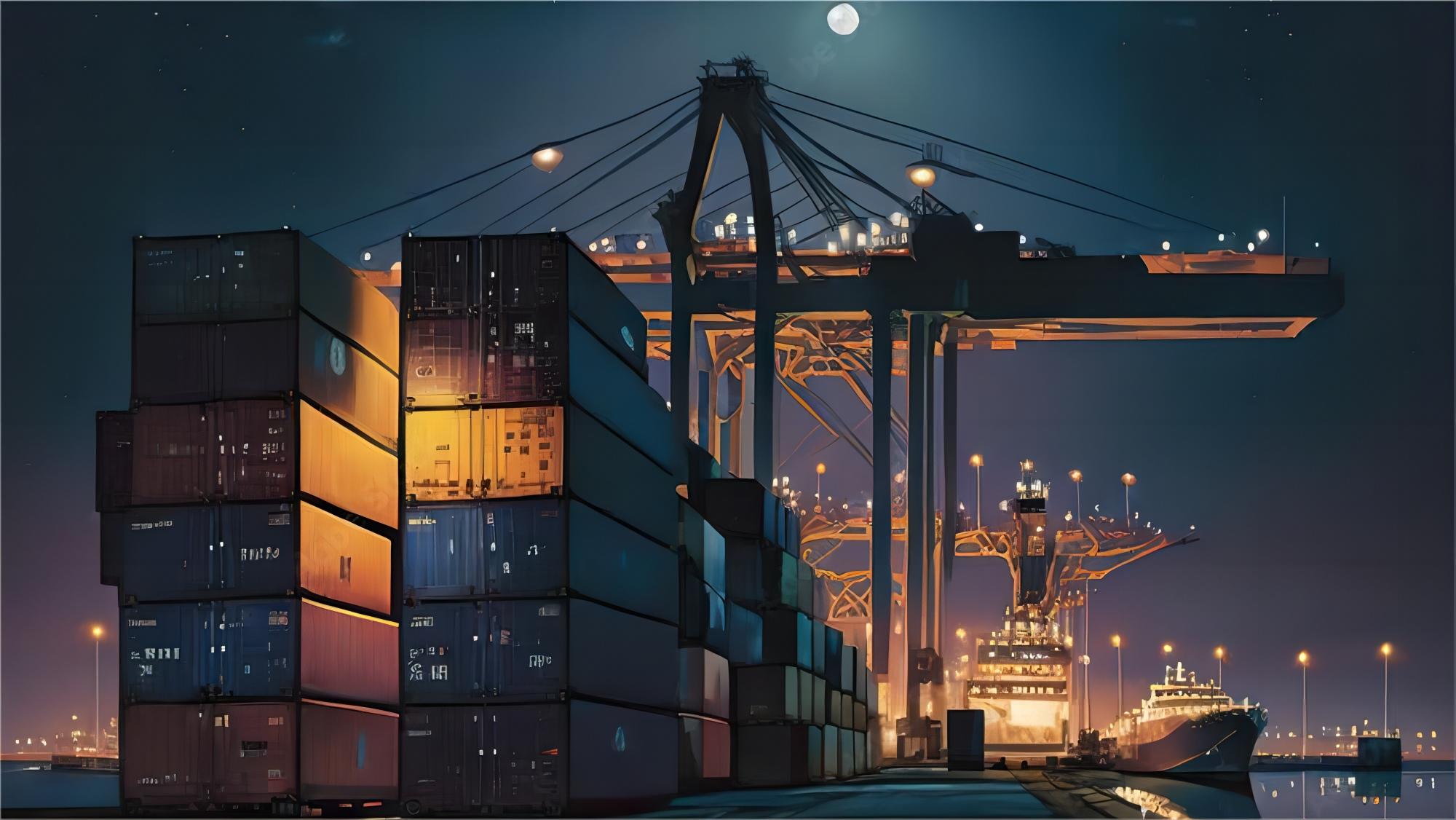 Professional logistics team handling cargo for USA Amazon warehouses