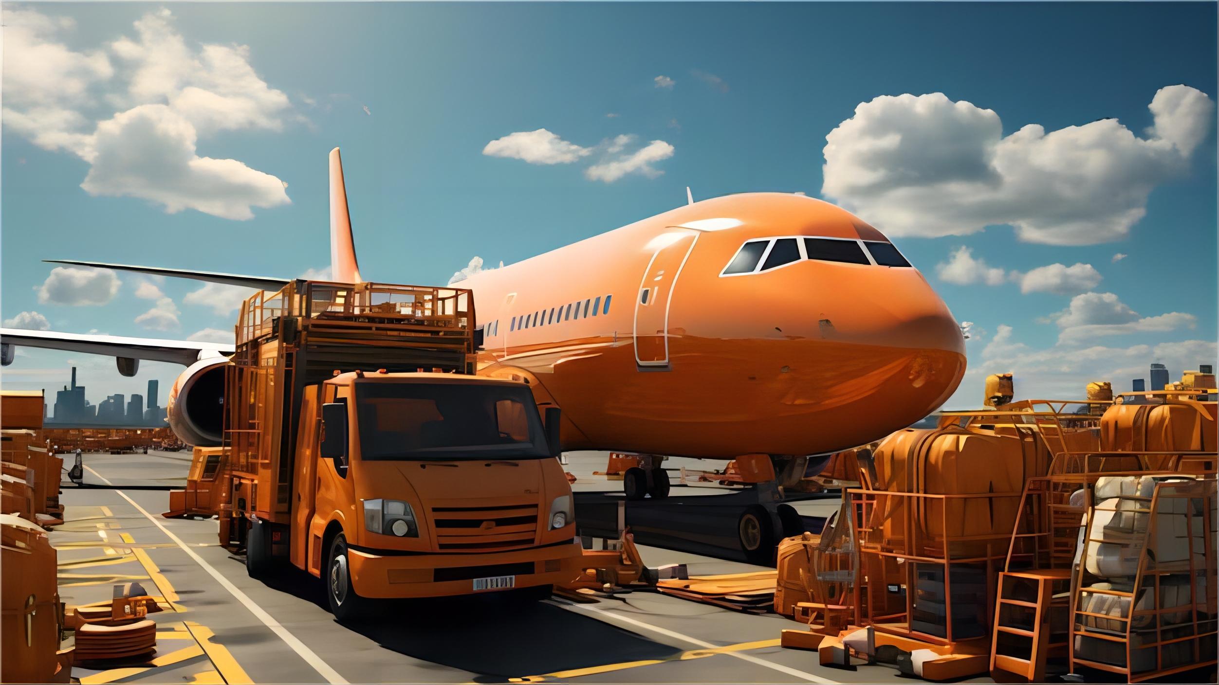 Cargo ship carrying containers from China to USA and Europe