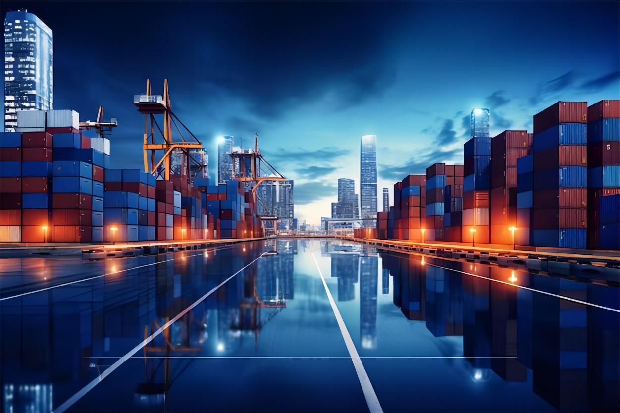 Logistics professional checking customs documentation for express cargo shipments