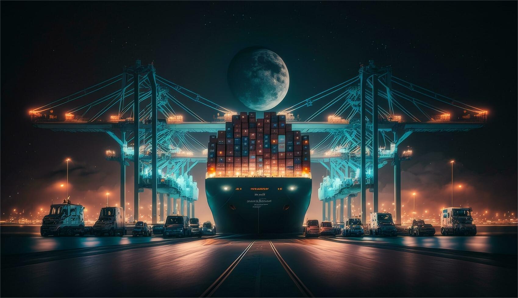 Air freight cargo being loaded for rapid delivery to the United States